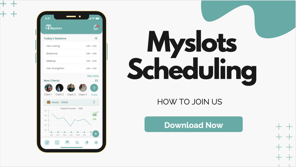 Screenshot of Myslots Scheduling registration form